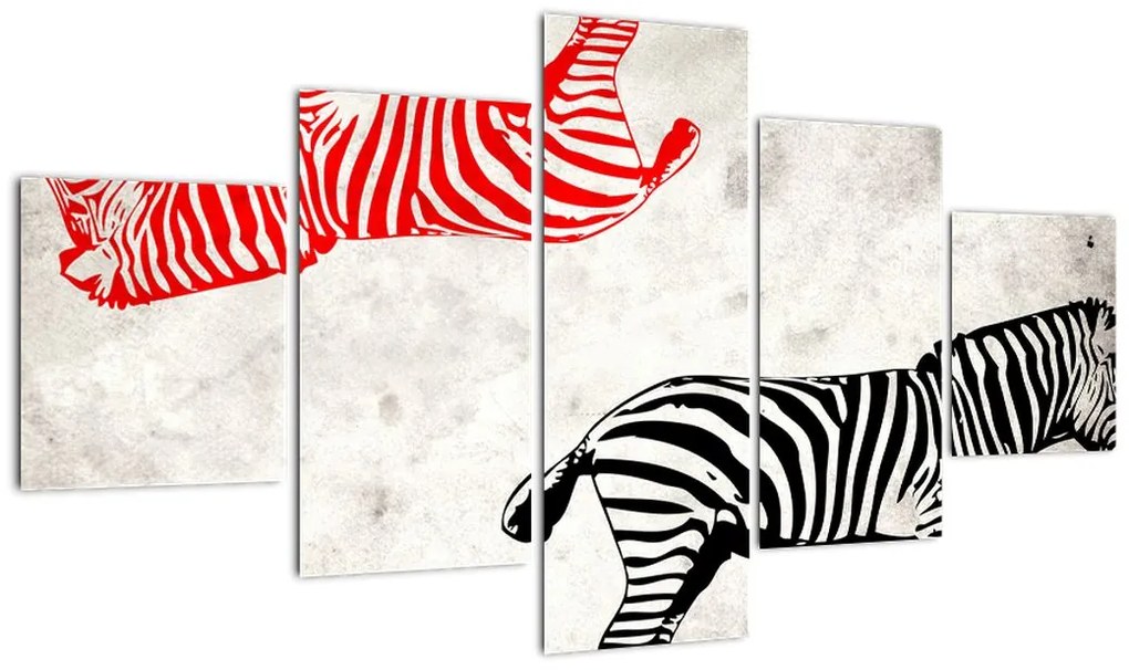 Obraz - Zebry (125x70 cm)