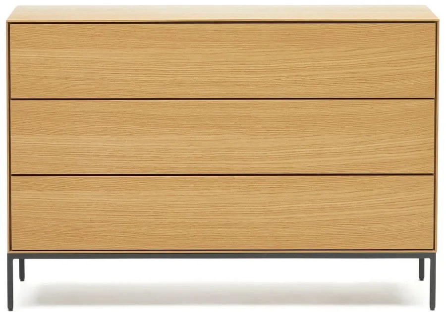 Niska komoda w dekorze dębu 110x75 cm Vedrana – Kave Home