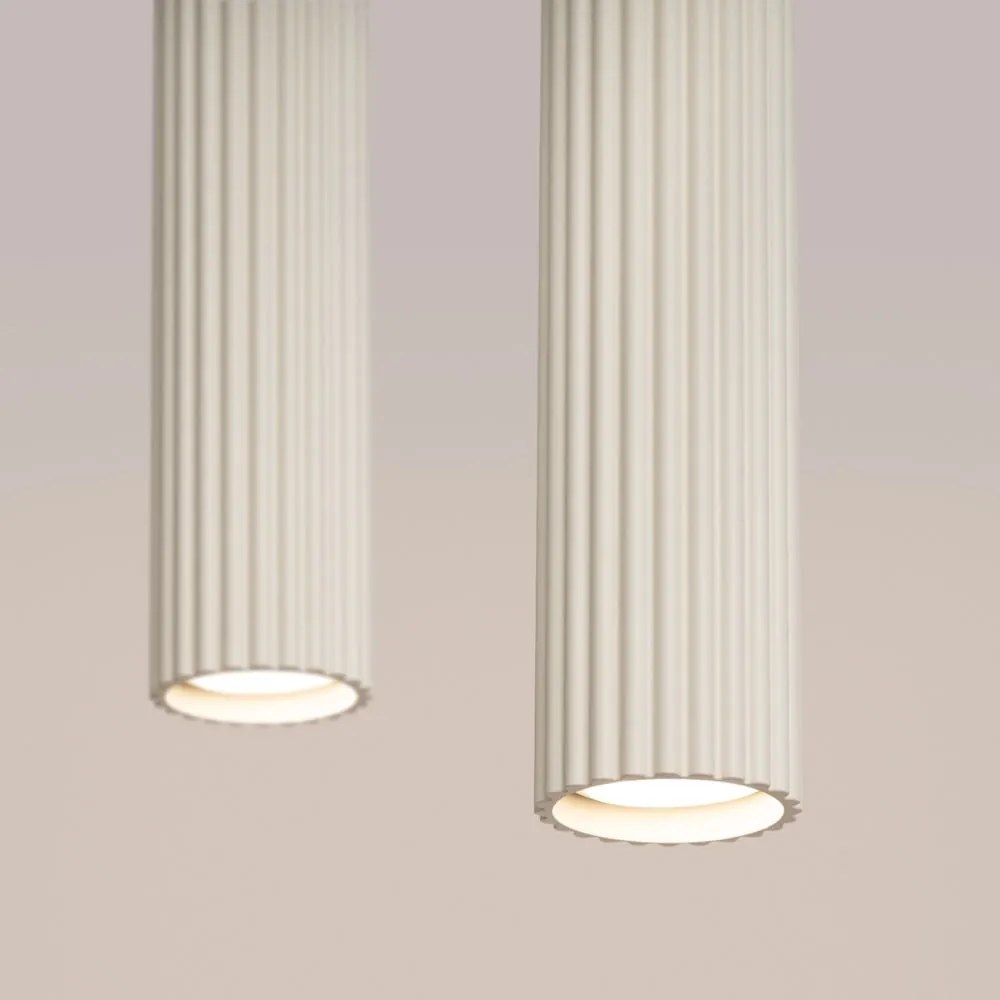 Kremowa lampa wisząca Gleam – Sollux