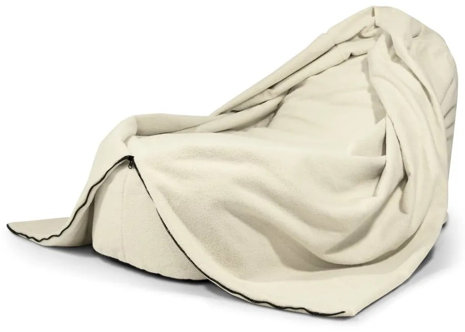 Brązowy dziecięcy worek do siedzenia z materiału bouclé Cocoon 120 – SLOWDOWN