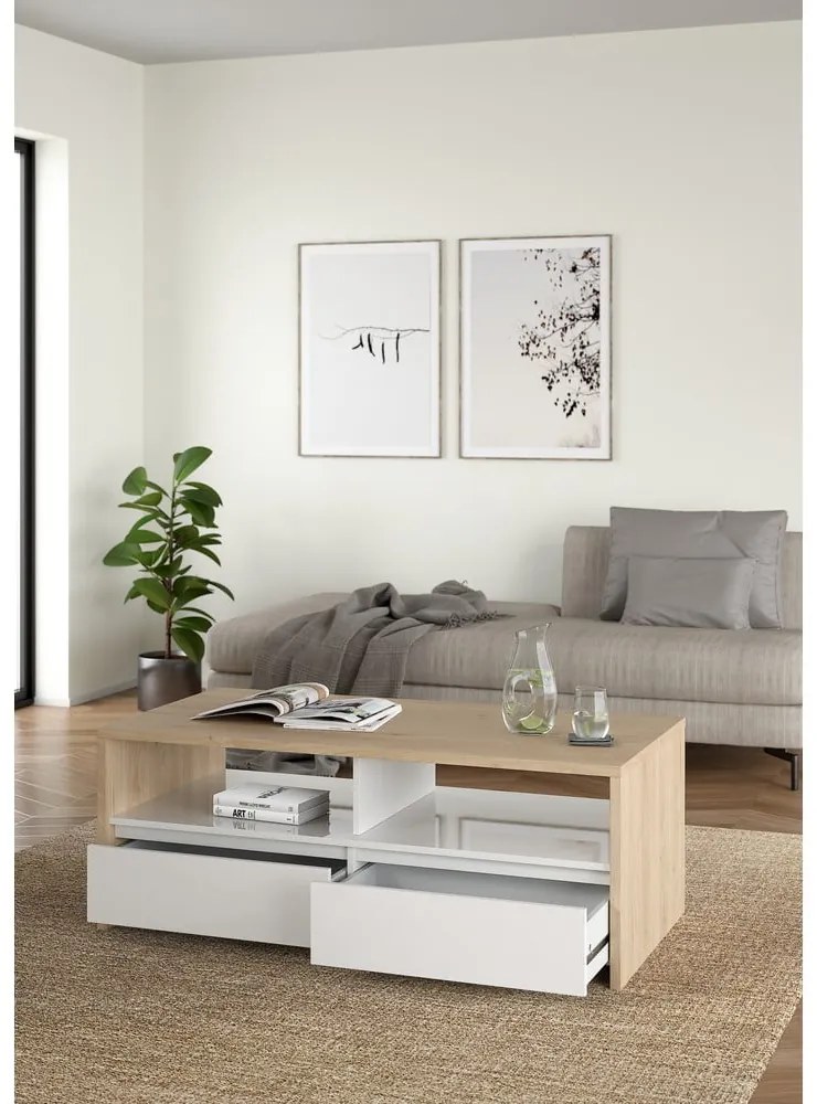 Biało-naturalny stolik 60x120 cm Next – Tvilum