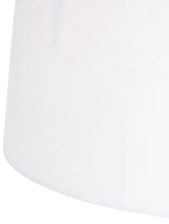 Lampa wisząca czarna z białymi abażurami z lnu 35 cm 2-światłowa - Blitz Nowoczesny Oswietlenie wewnetrzne