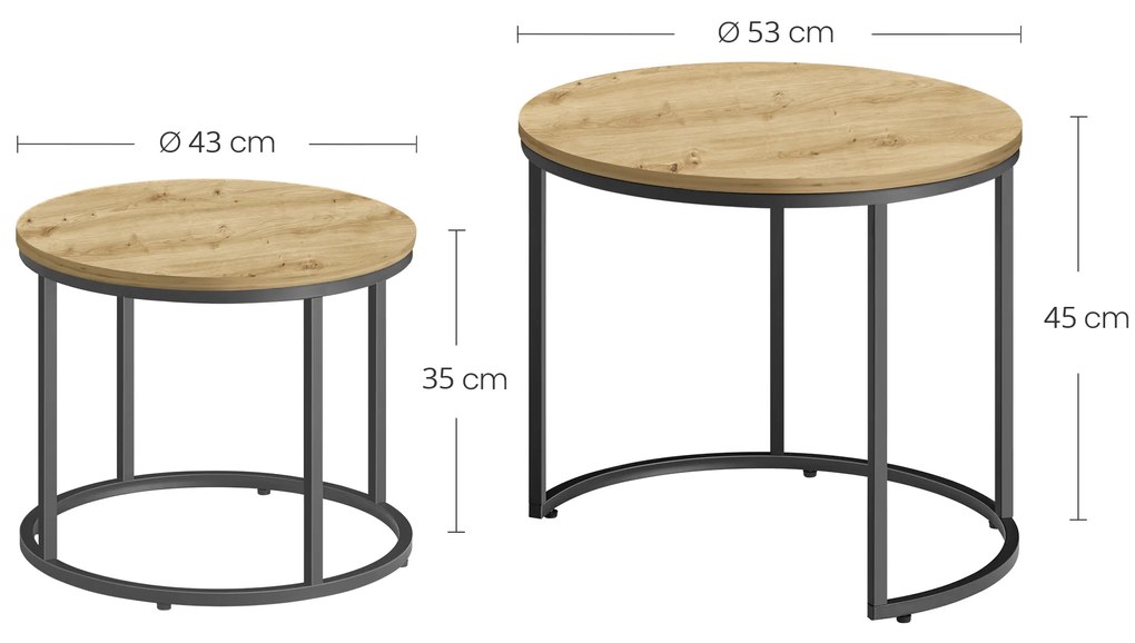 Zestaw stolików konferencyjnych TAYLOR ARTISAN, 2 szt.