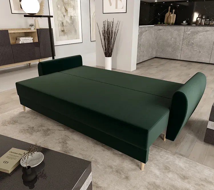 Zielona sofa rozkładana P9-T02