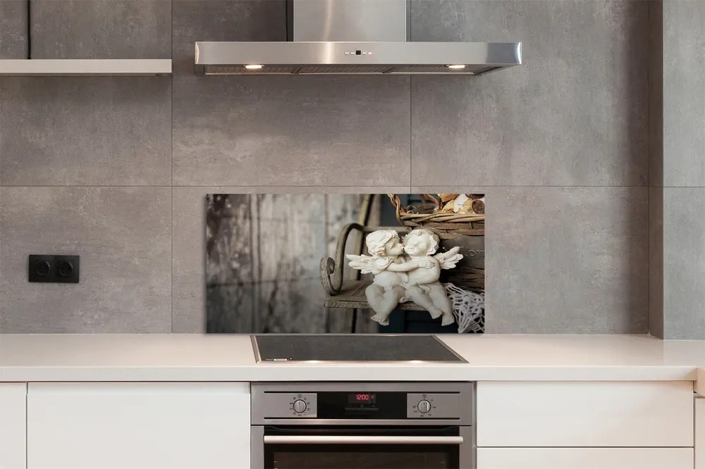 Szklany Panel Czuły Pocałunek Aniołów