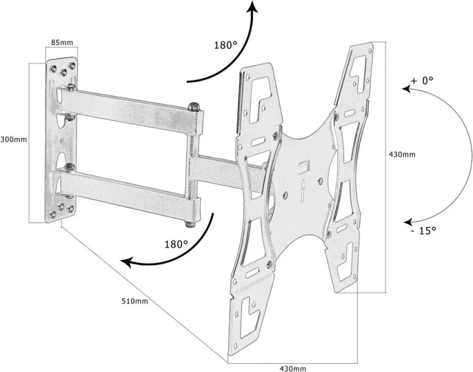 Uchwyt ścienny TV ze standardem VESA 65''