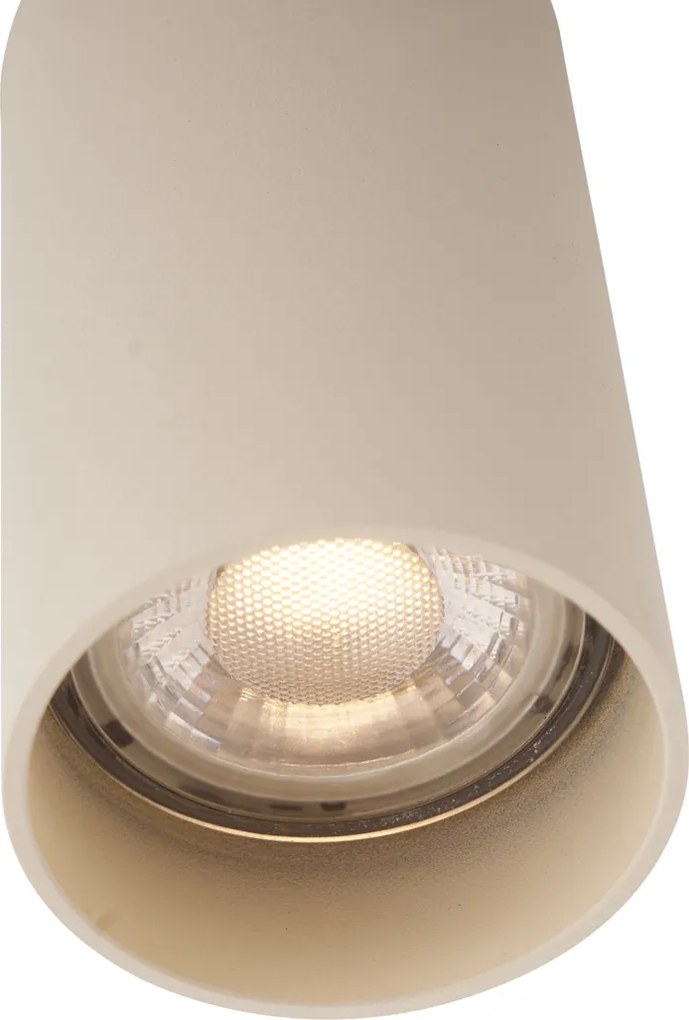 Zestaw 4 nowoczesnych beżowych reflektorów natynkowych GU10 50mm okrągłych - Tuba