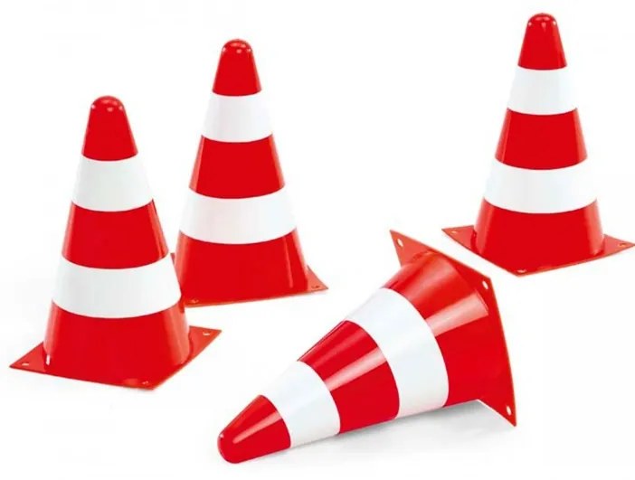Rolly toys pachołki drogowe zestaw 4 pachołków ostzregawczych