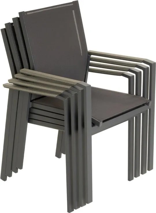 Zestaw krzeseł ogrodowych, szary, 2szt