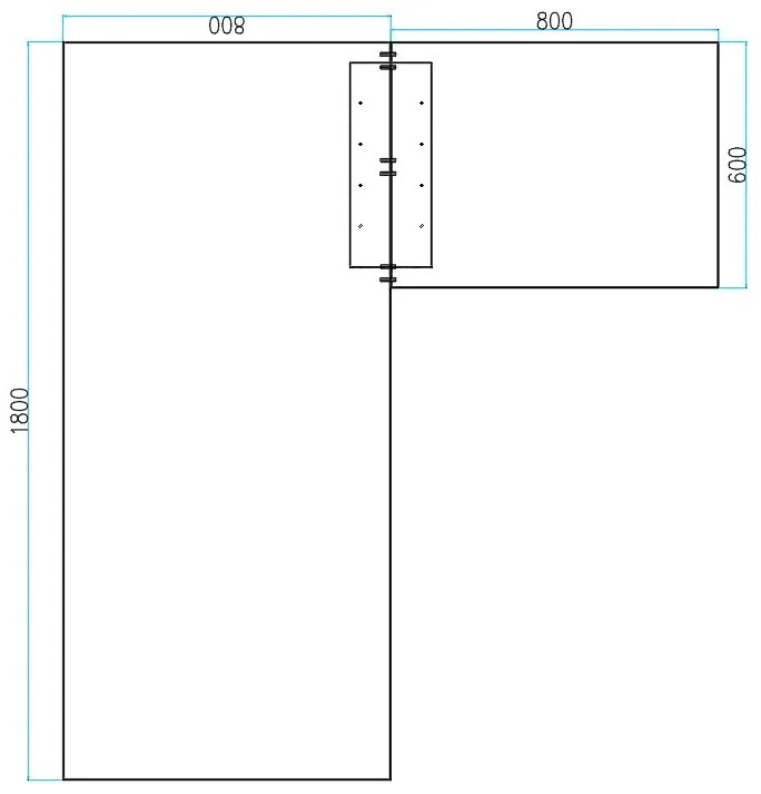 Biurko PRIMO FLEXIBLE 1800 x 1600 mm, biały