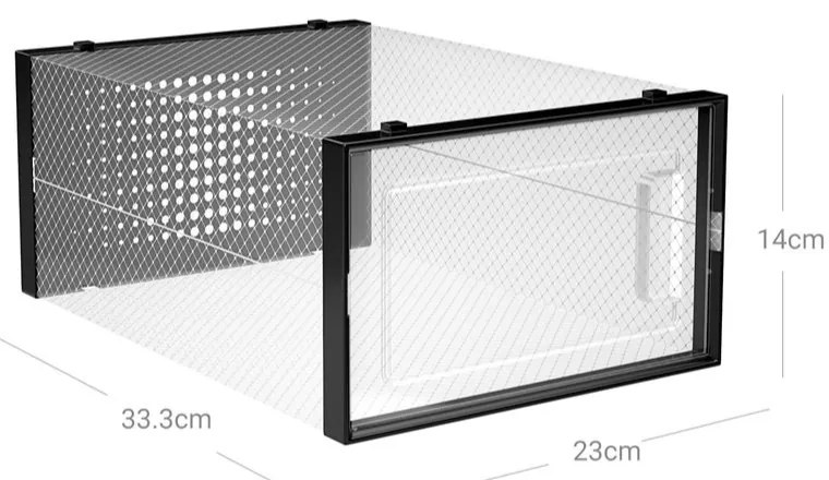 Organizer na buty MARI, 18 przegródek, czarna/przezroczysta SongmicsHome