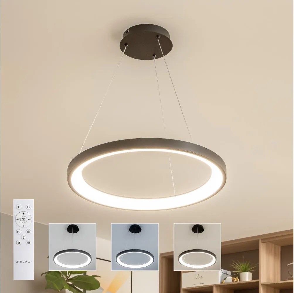 Brilagi - ściemnialny LED żyrandol na lince FALCON SLIM LED/42W/230V śr. 50 cm czarny +DO