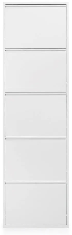 Biała metalowa uchylna szafka na buty 50x169x15 cm Ode – Kave Home