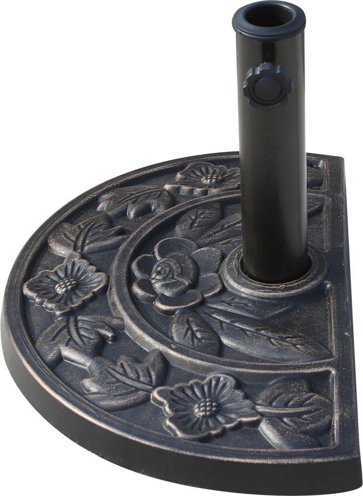 Outsunny Stojak do Parasola 50x31x33cm Podstawa Parasolowa Brązowa | Aosom PL