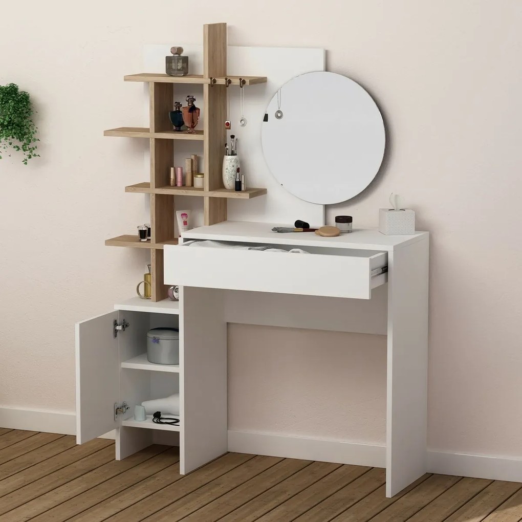 Stolik kosmetyczny Mup White and Oak