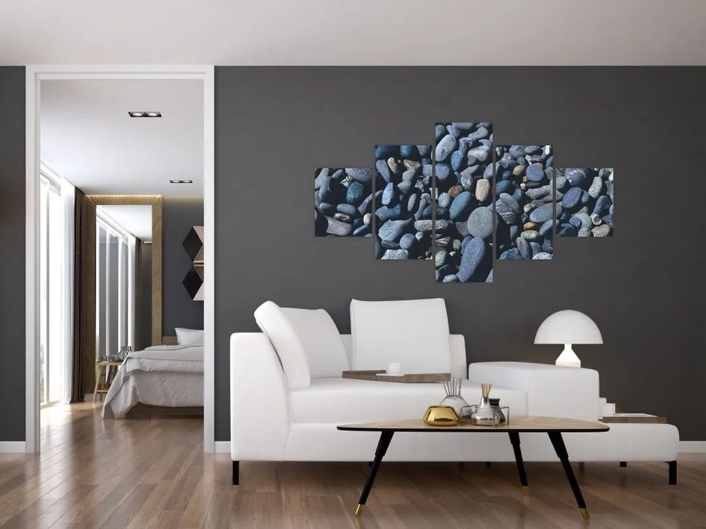 Obraz kamyków z plaży (125x70 cm)