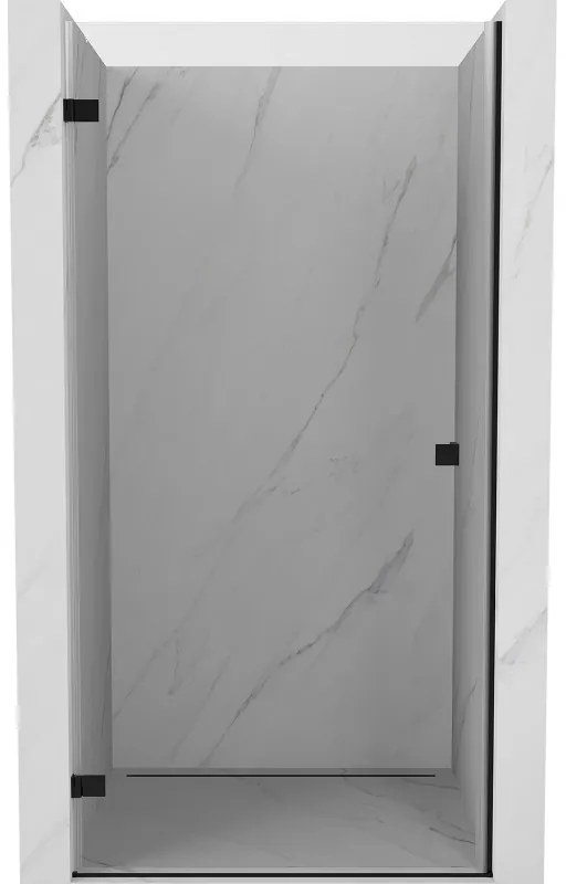 Mexen Lunar-B drzwi prysznicowe uchylne lewe 65 cm, transparent, czarne - 832-065-000-70-00-L