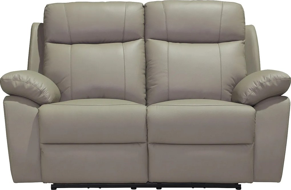 Kanapa 2-osobowa z elektryczną funkcją relaks ze skóry w kolorze taupe VIPINO