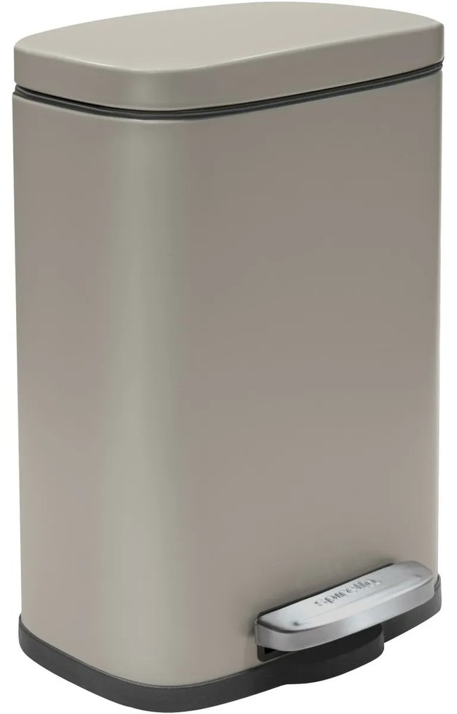 Spirella Kosz na śmieci z pedałem soft-close Akira 12 l, matowy szaro-brązowy, 12 l