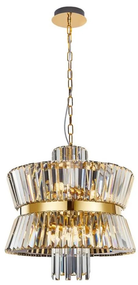 Żyrandol na łańcuchu AURELIA 12xE14/40W/230V złoty
