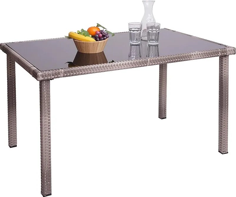 Stolik z polirattanu MCW-G19,  szaro-brązowy