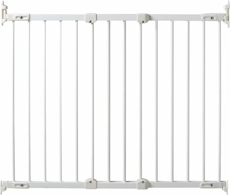 Porta de segurança para bebés de aço Branco