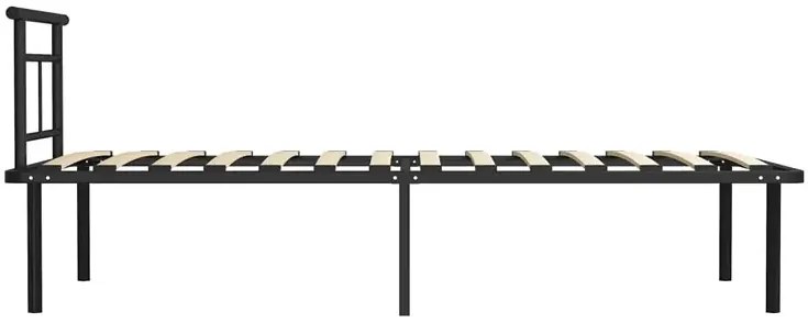 Czarne metalowe łóżko loftowe 100x200 cm - Nikel