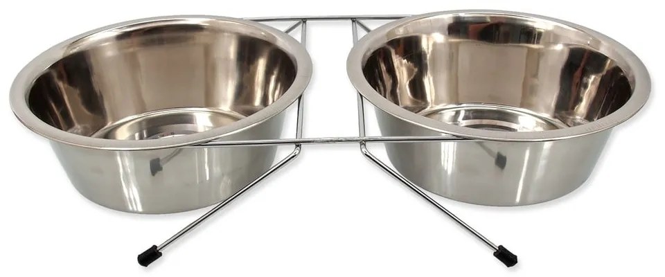 Zestaw misek ze stojakiem dla psów ze stali nierdzewnej ø 21 cm Dog Fantasy – Plaček Pet Products
