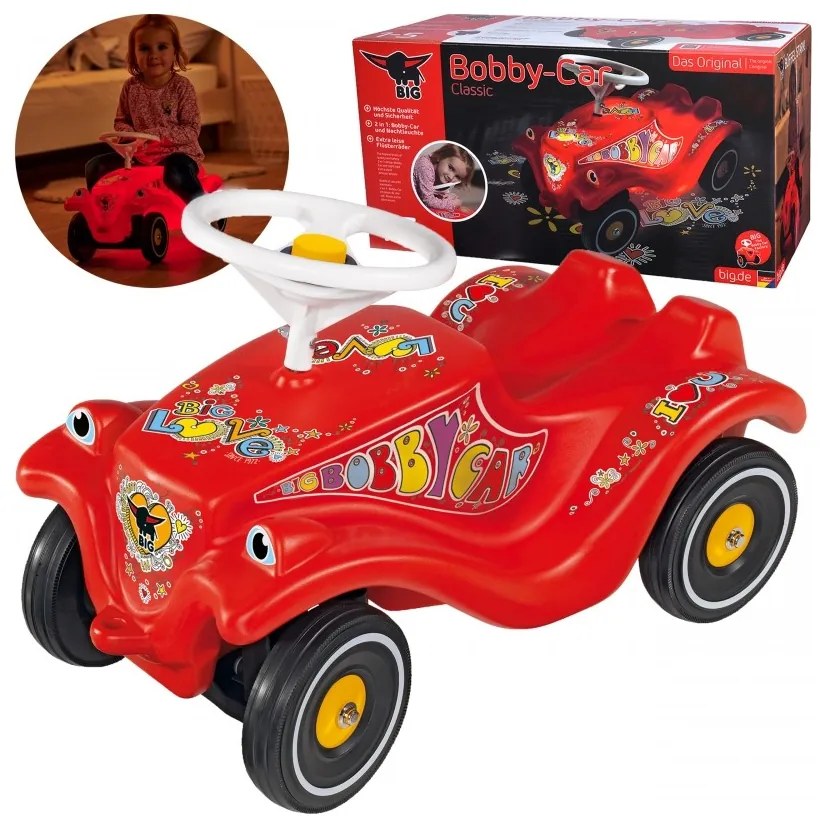 Big jeździk bobby car classic z klaksonem świecący