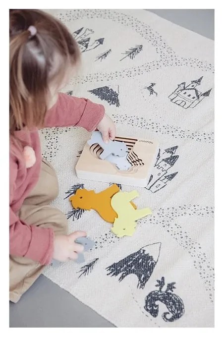 Dziecięce drewniane puzzle Kindsgut Lion