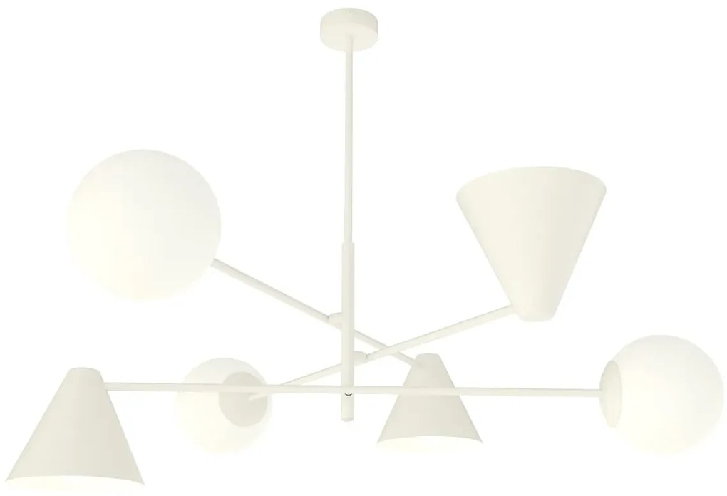 Biała nowoczesna lampa sufitowa - D141 G1-A55