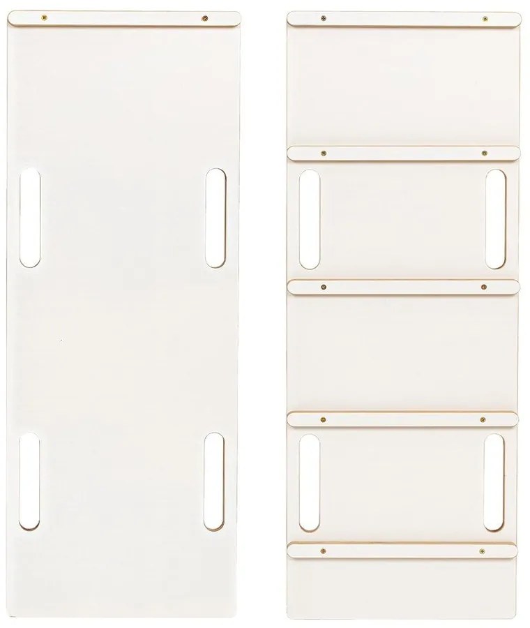 Biała huśtawka z litego drewna sosnowego 39x75x38 cm Montessori – Meowbaby