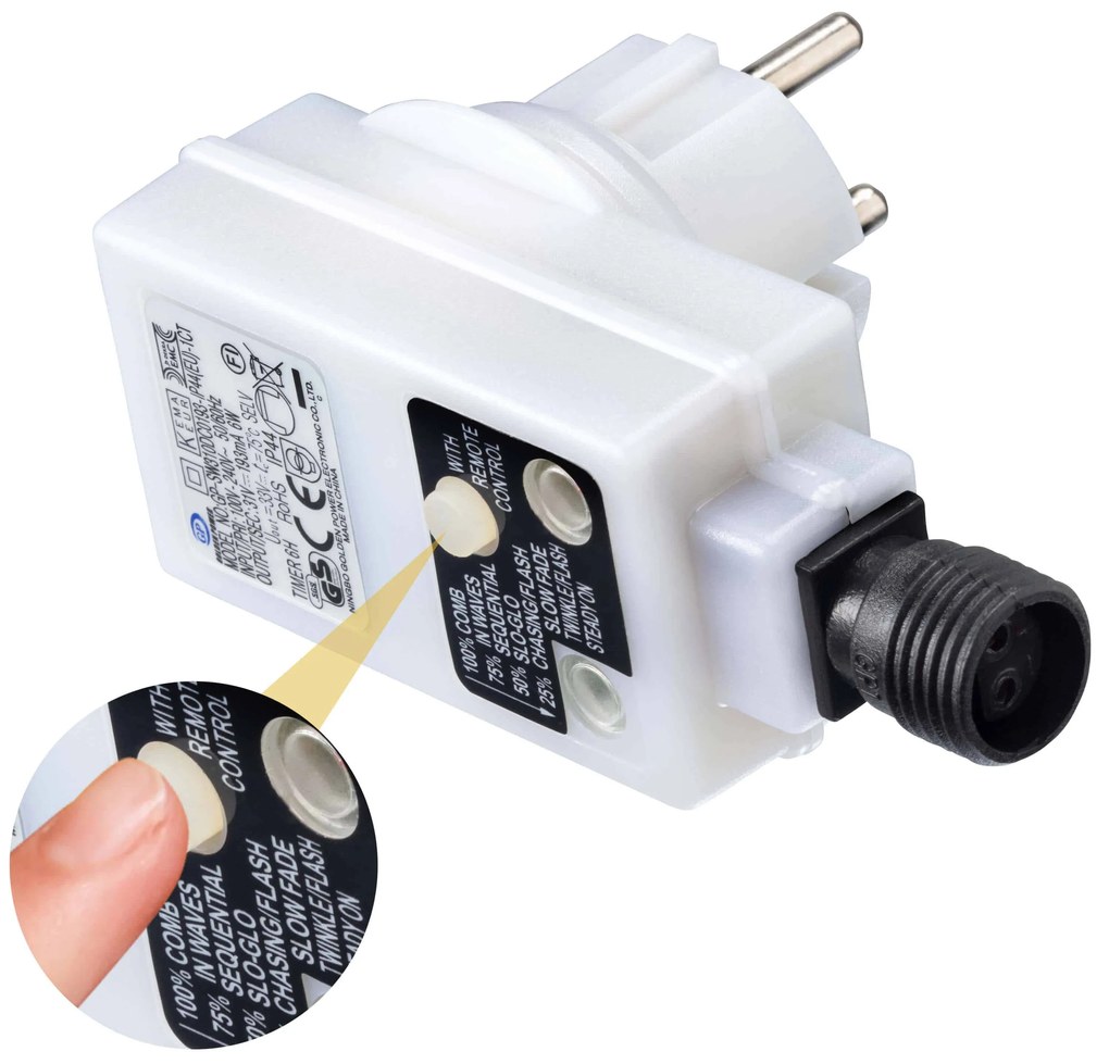 Świąteczny łańcuch świetlny CECIL, 10m, zimna biała Monzana