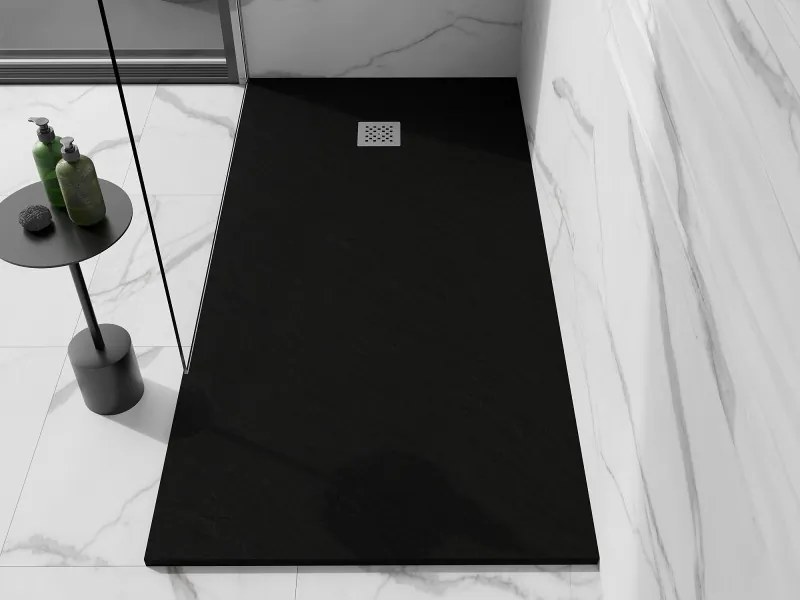 Mexen Stone+ brodzik kompozytowy prostokątny 200 x 80 cm, czarny - 44708020
