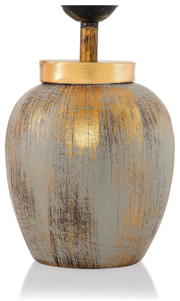 Kremowa/w kolorze złota lampa stołowa z tekstylnym kloszem (wysokość 47 cm) Yakamoz – Opviq lights