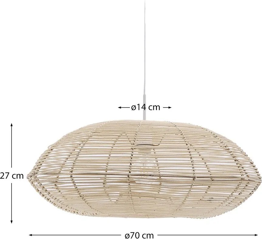Rattanowy abażur ø 70 cm Flaro – Kave Home