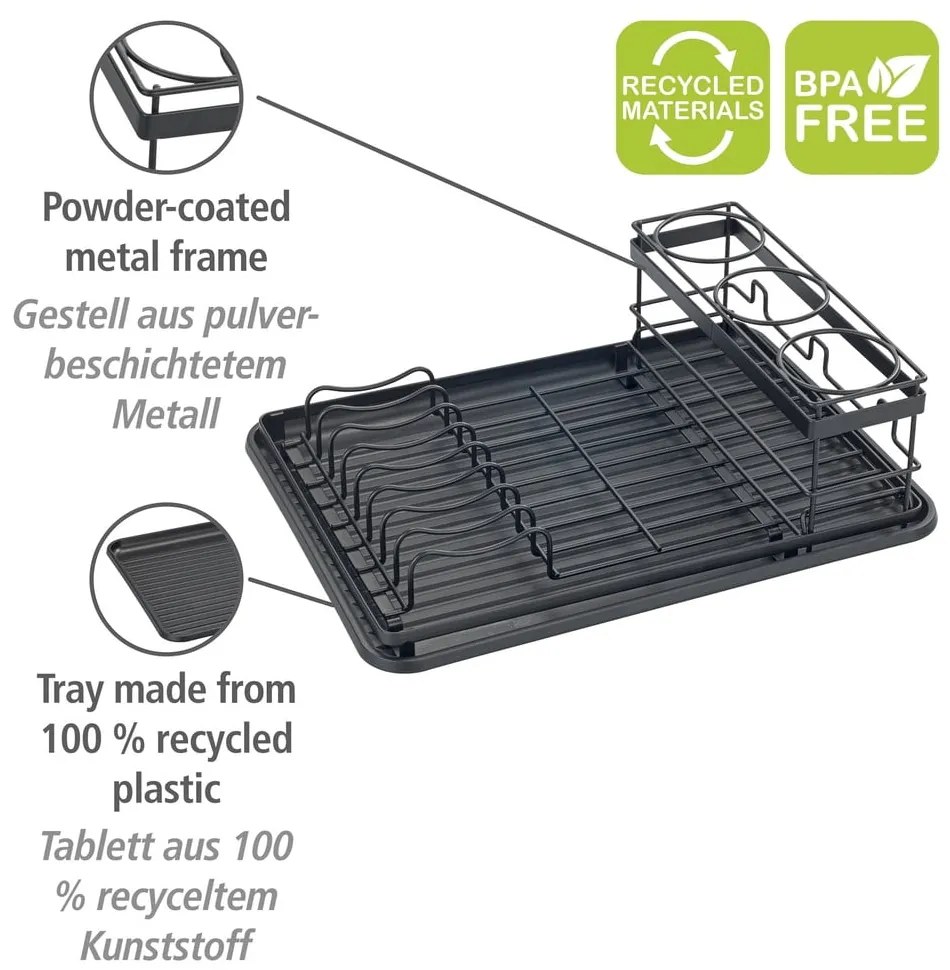 Czarny metalowy ociekacz na butelki Amy – Wenko
