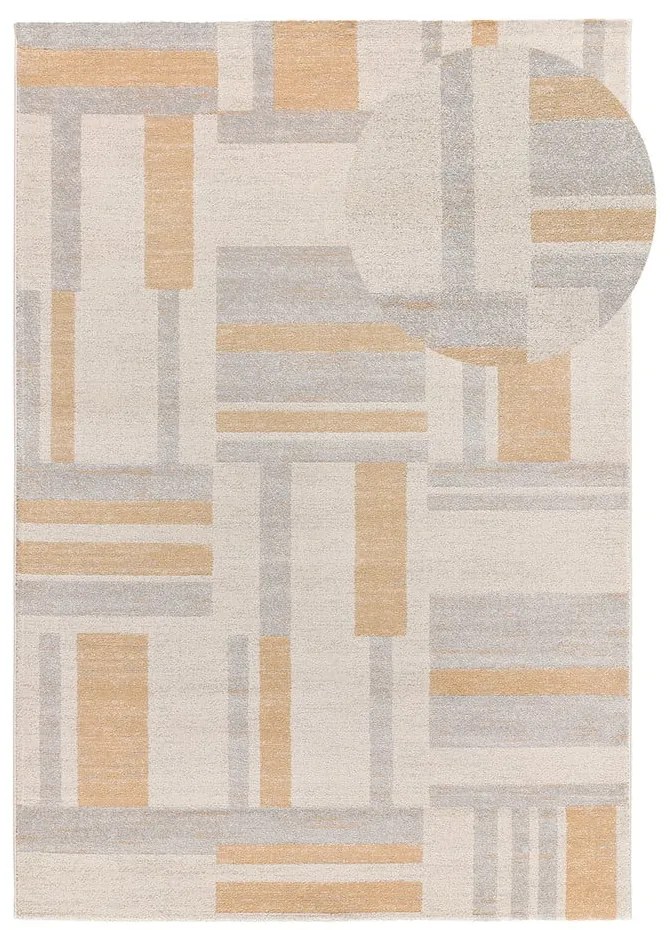 Jasnoszaro-kremowy dywan 133x190 cm Craft – Universal