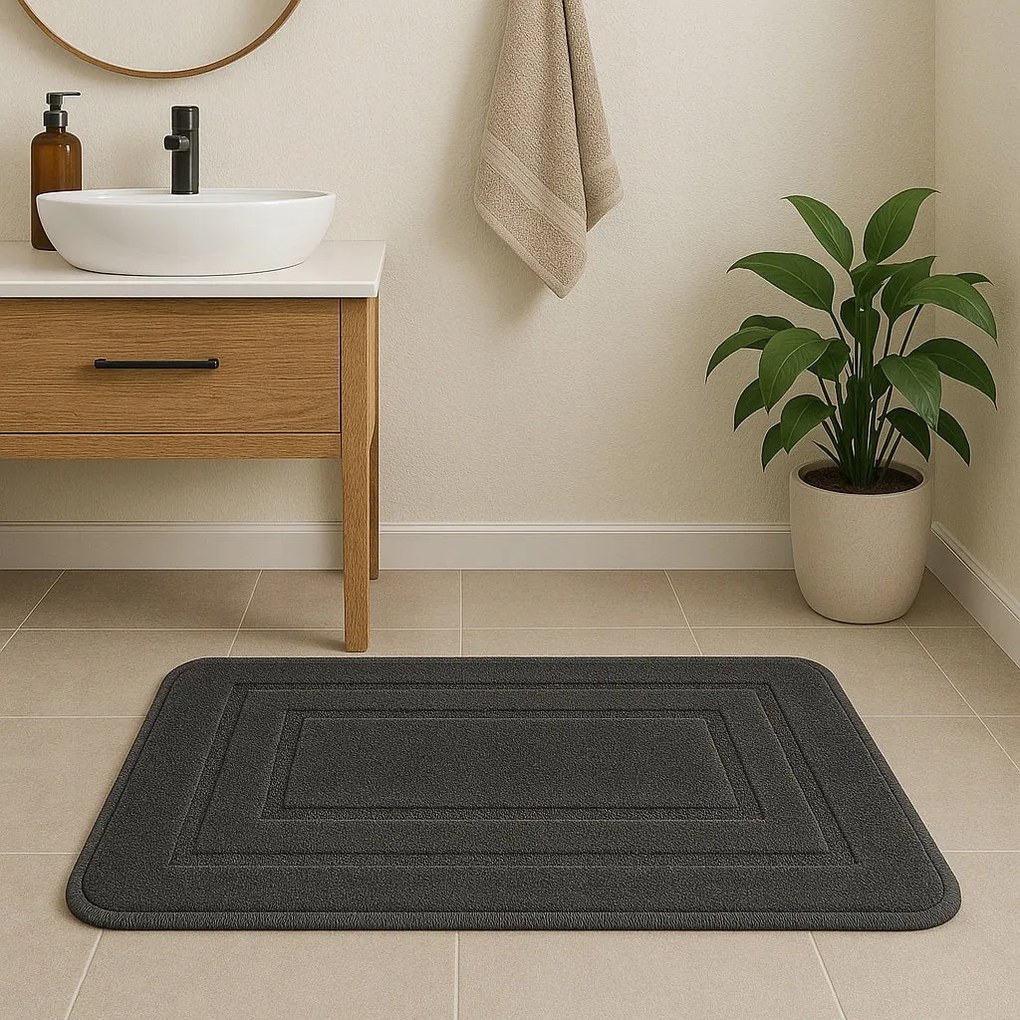 Dywanik antypoślizgowy Brązowy 50x80 cm Dekoracyjny gumowy spód uniwersalny