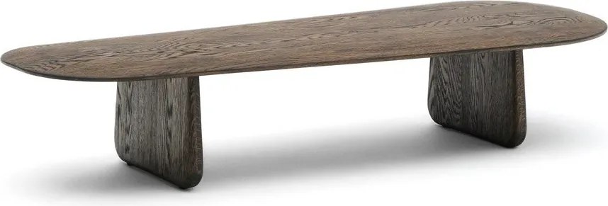 Ciemnobrązowy stolik z litego drewna dębowego 64x146 cm Pirita – Kave Home