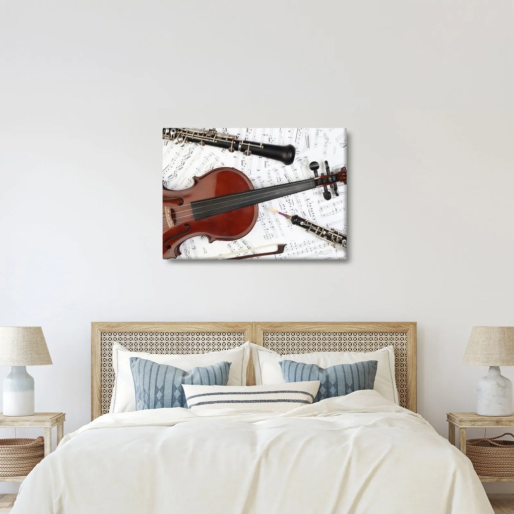 Obraz - Instrumenty muzyczne (70x50 cm)