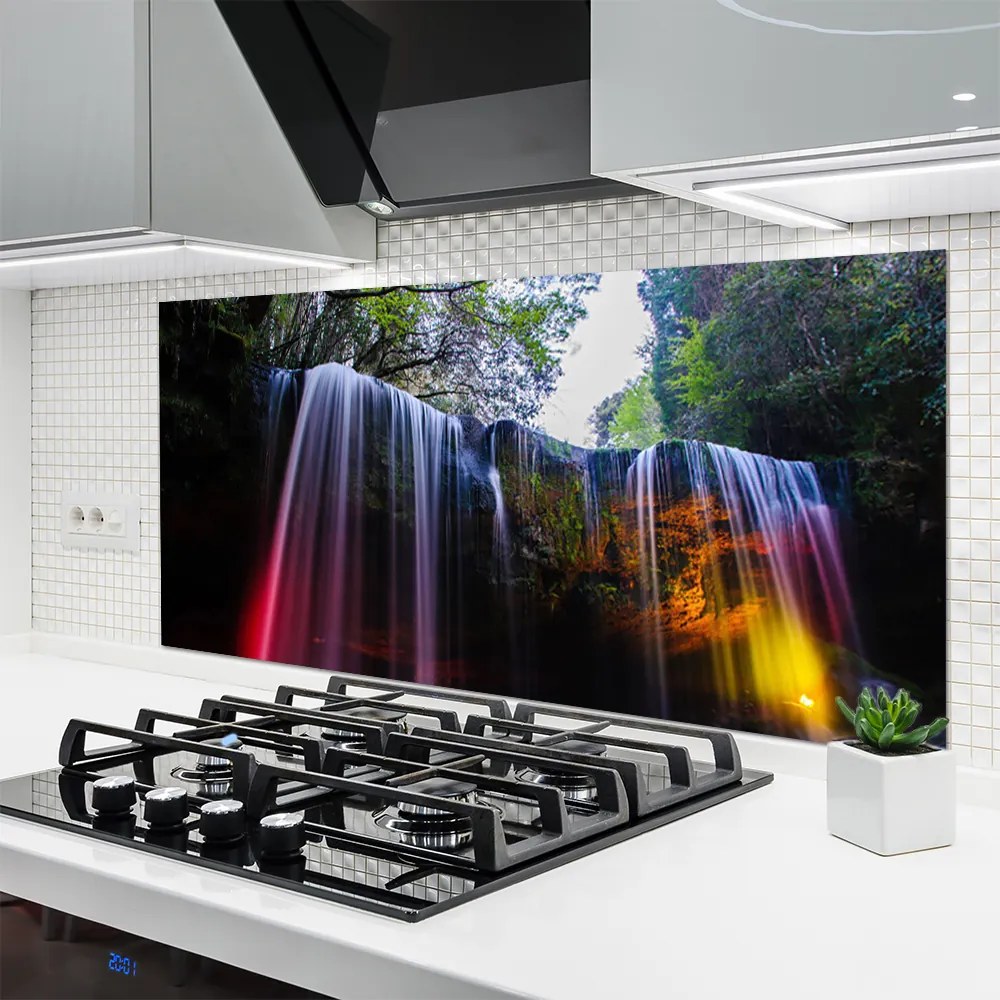 Szkło Dekoracyjne do Kuchni Dziki Wodospad Górski