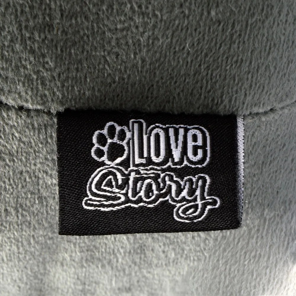 Ciemnozielona budka dla kota 38x35 cm – Love Story