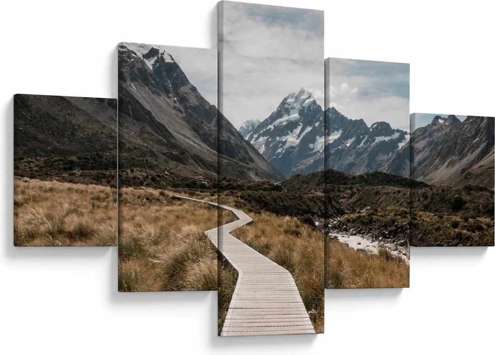 Obraz - Chodnik w dolinie góry Mt. Cook (125x70 cm)