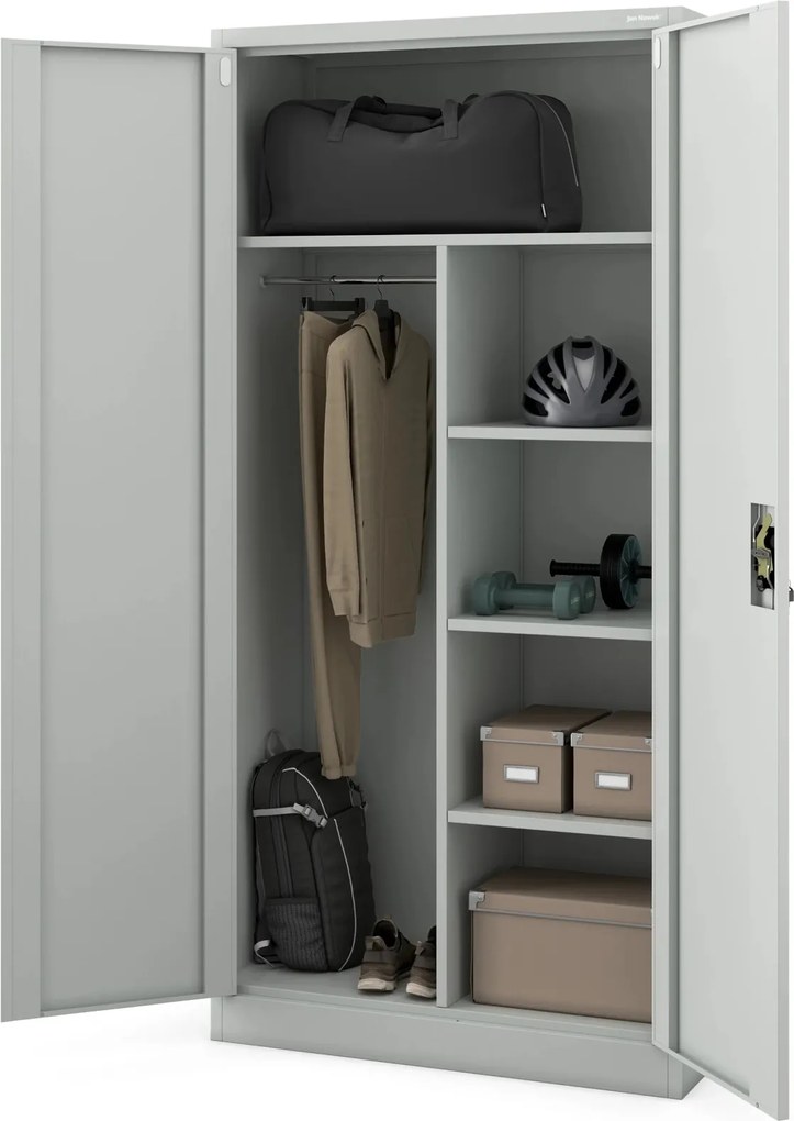 Socjalna szafa ubraniowa Dawid 90x45x185 cm szara