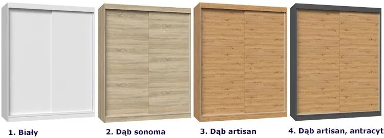 Szafa przesuwna dąb sonoma 160 cm N3-A44
