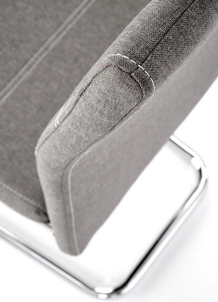 Tapicerowane krzesło do jadalni na płozach K349