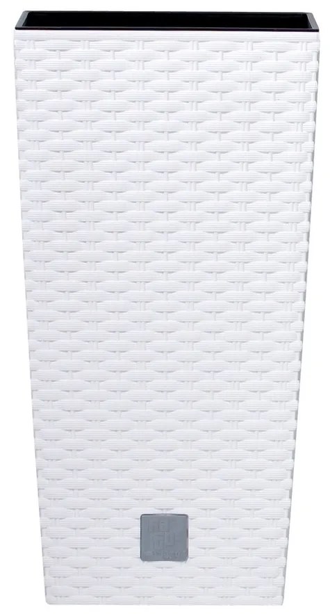 Prosperplast Osłonka na doniczkę Rato Square biały, 20x20x37,6cm, M