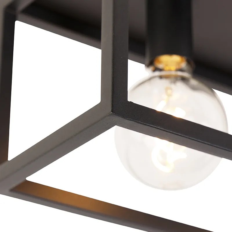 Industrialna lampa sufitowa czarna 99,5 cm 4-światła - Cage