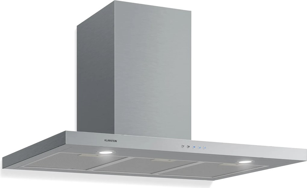 Klarstein Limelight 90cm 640m³/h Okap Kominowy Srebrny